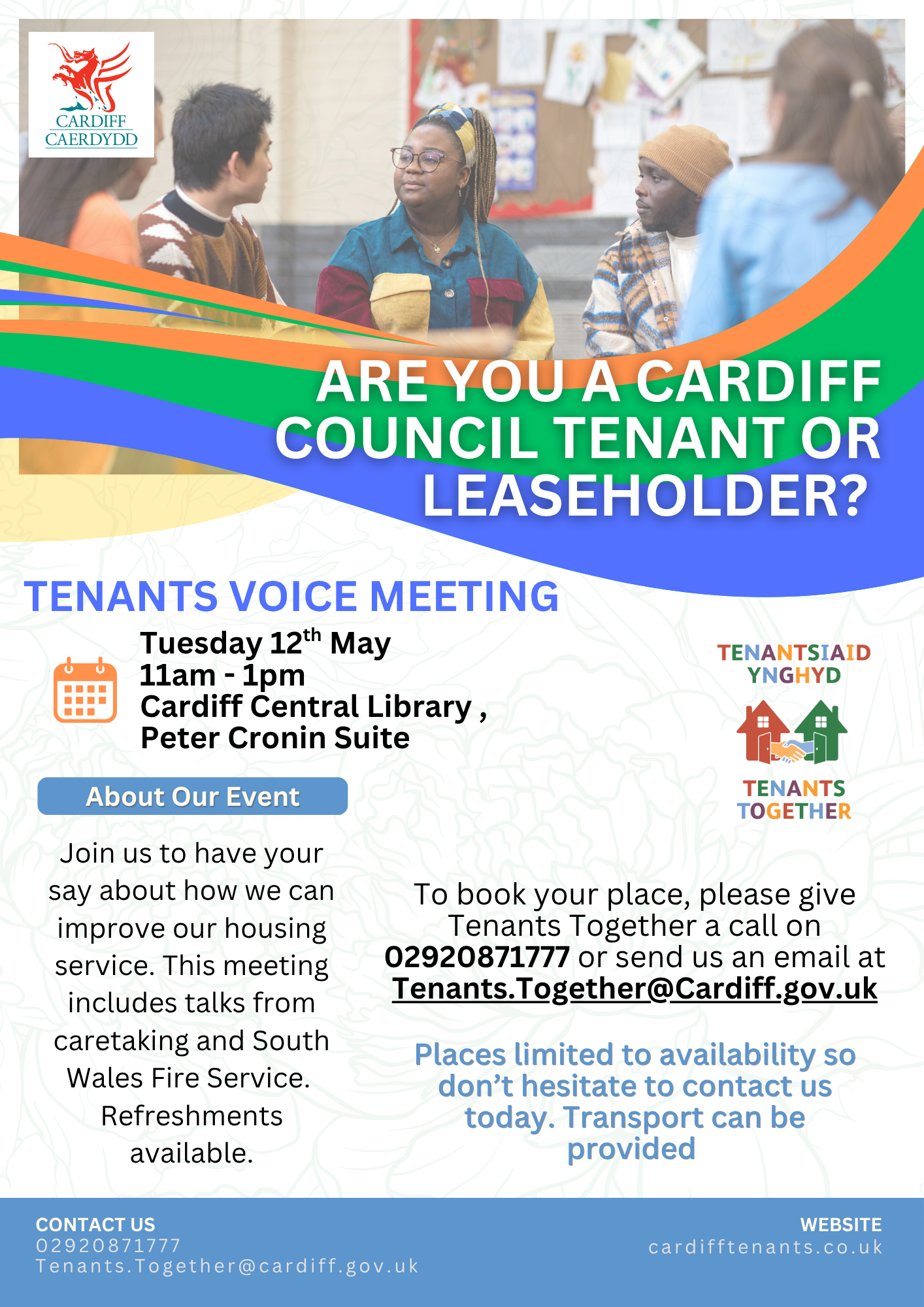 Tenants Voice - Caretaking/Fire safety - 12th May, Central Library, 10:00AM - 1:00PM