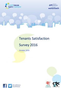 Cover image of the 2016 Tenants' Satisfaction Survey