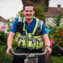 Photo of a police officer at a community event